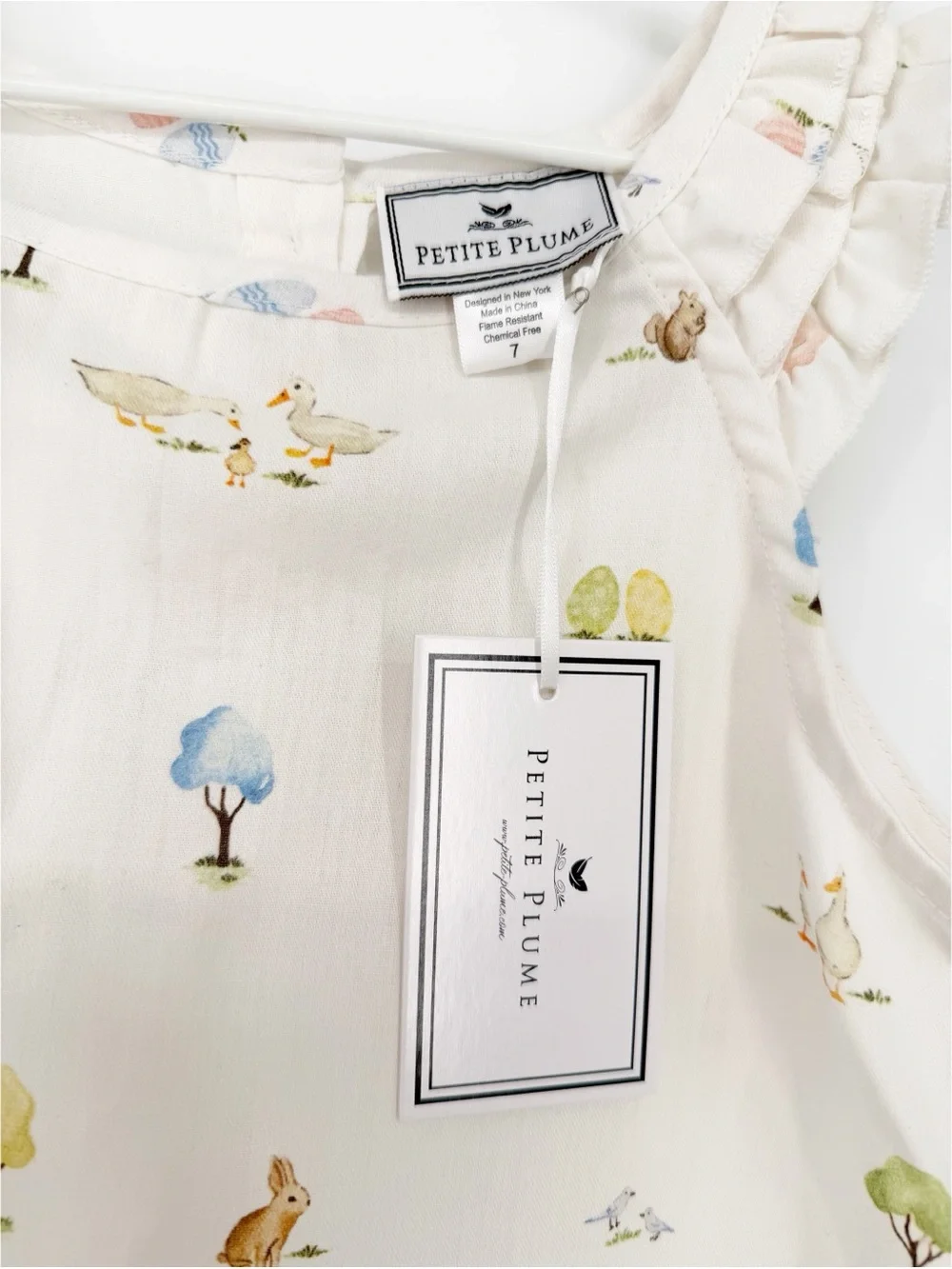 NWT Petite Plume The Amelie Nightgown Easter Garden Size 7